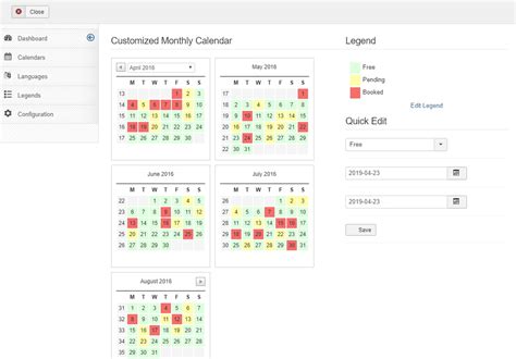 availability calendar software